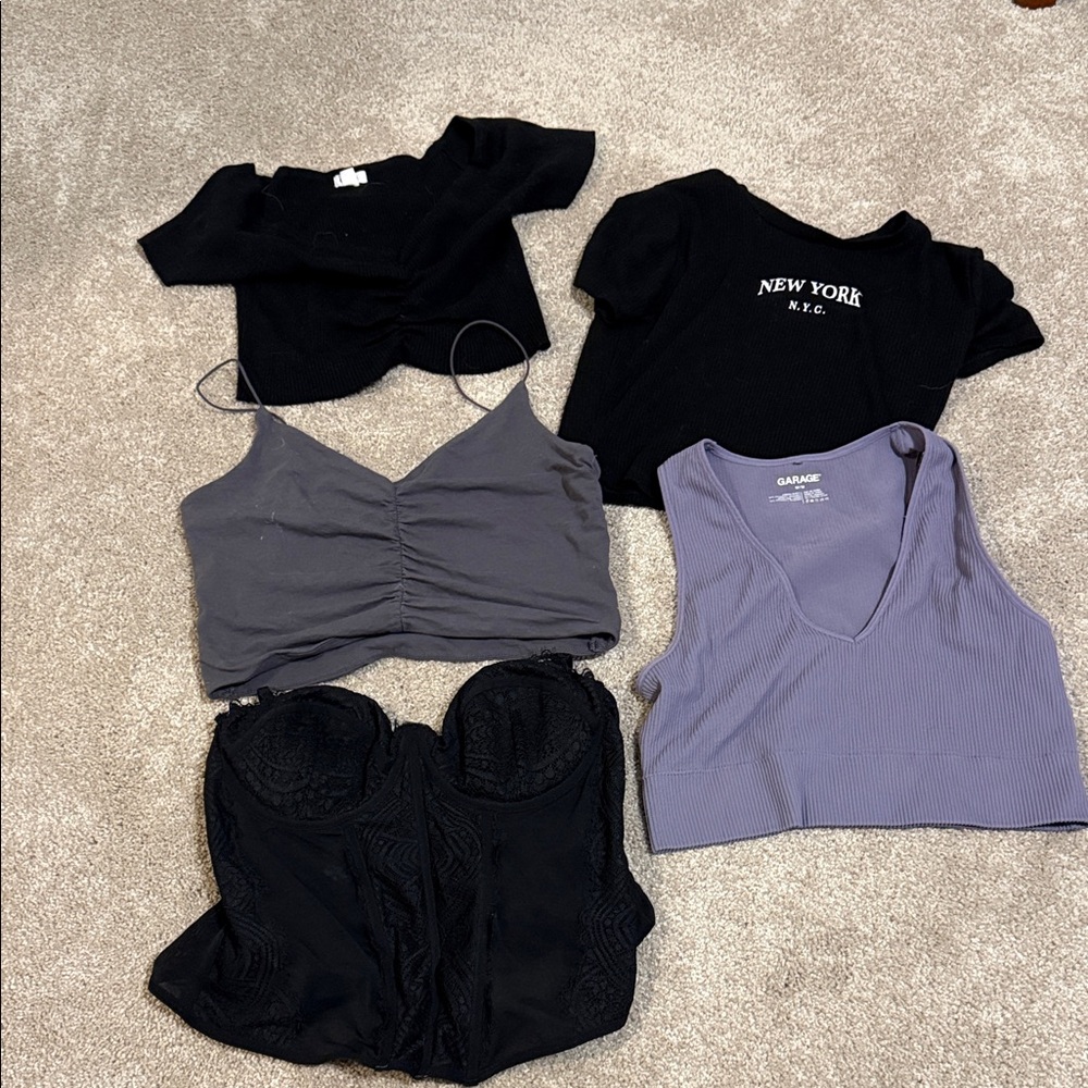 Garage Black and Gray Women Tops Collection